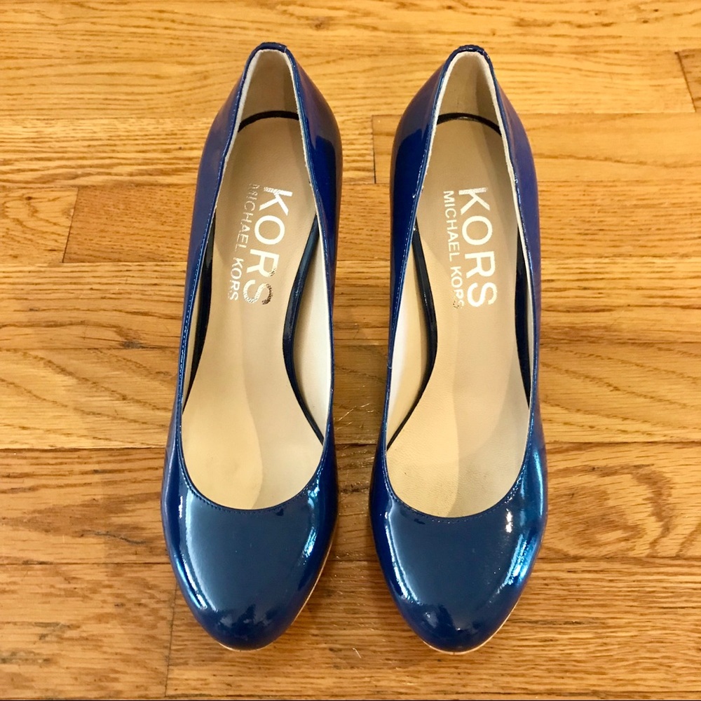 Michael Kors Patent Leather Navy Pumps